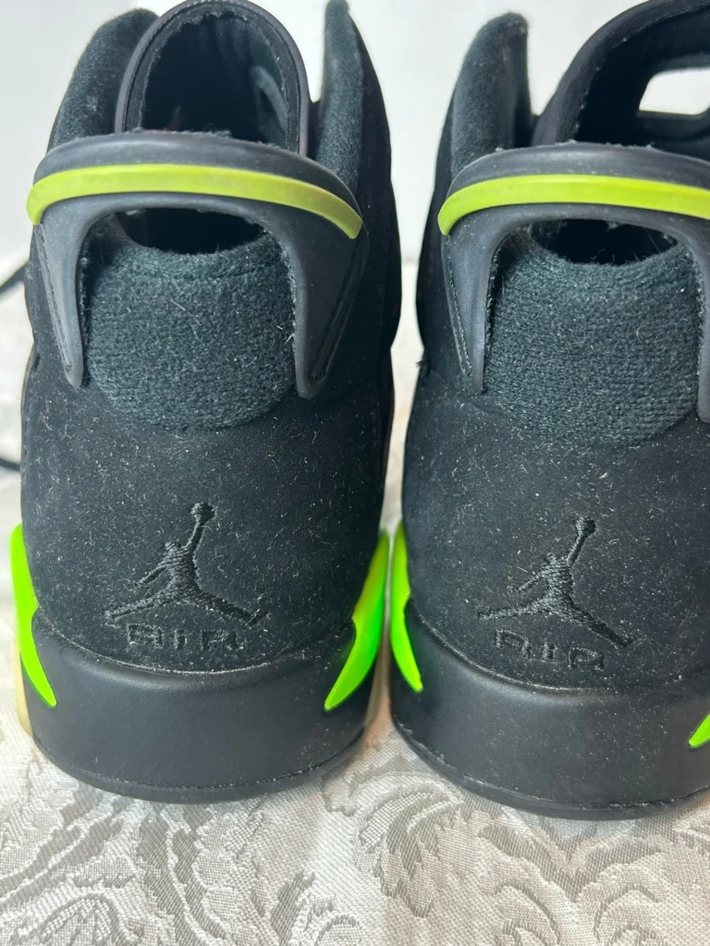 Nike Air Jordan 6 retro Sz 4.5 Electric Green/ Black 2021 Rubber Shoes Y2K